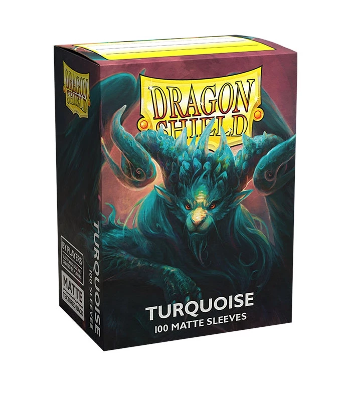 Fundas Standard Matte Turquesa Atebeck (100 fundas) Dragon Shield.
