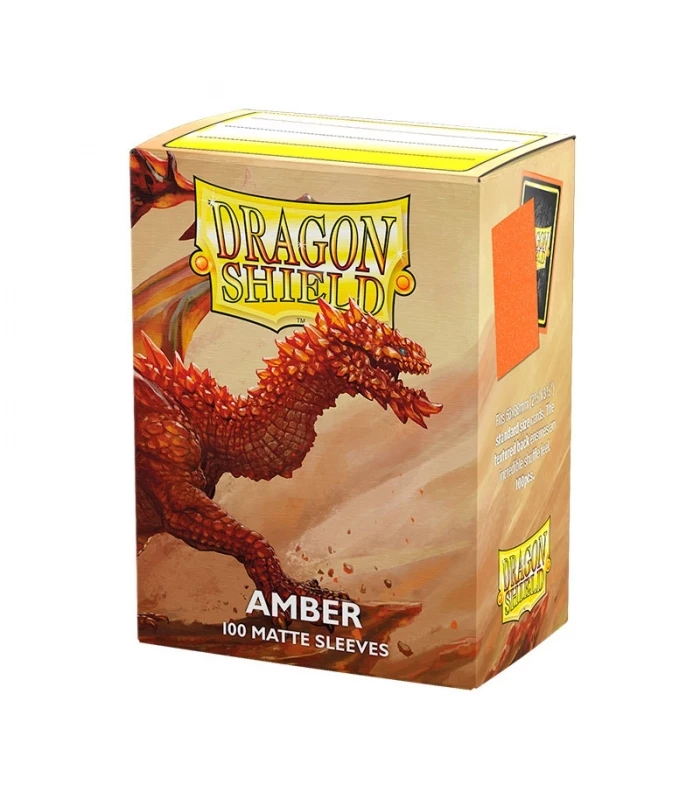 Fundas Standard Matter Naranja Amber (100 unidades) - Dragon Shield