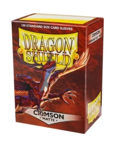 Fundas Standard Matte Crimson Rojo (100 fundas) Dragon Shield.
